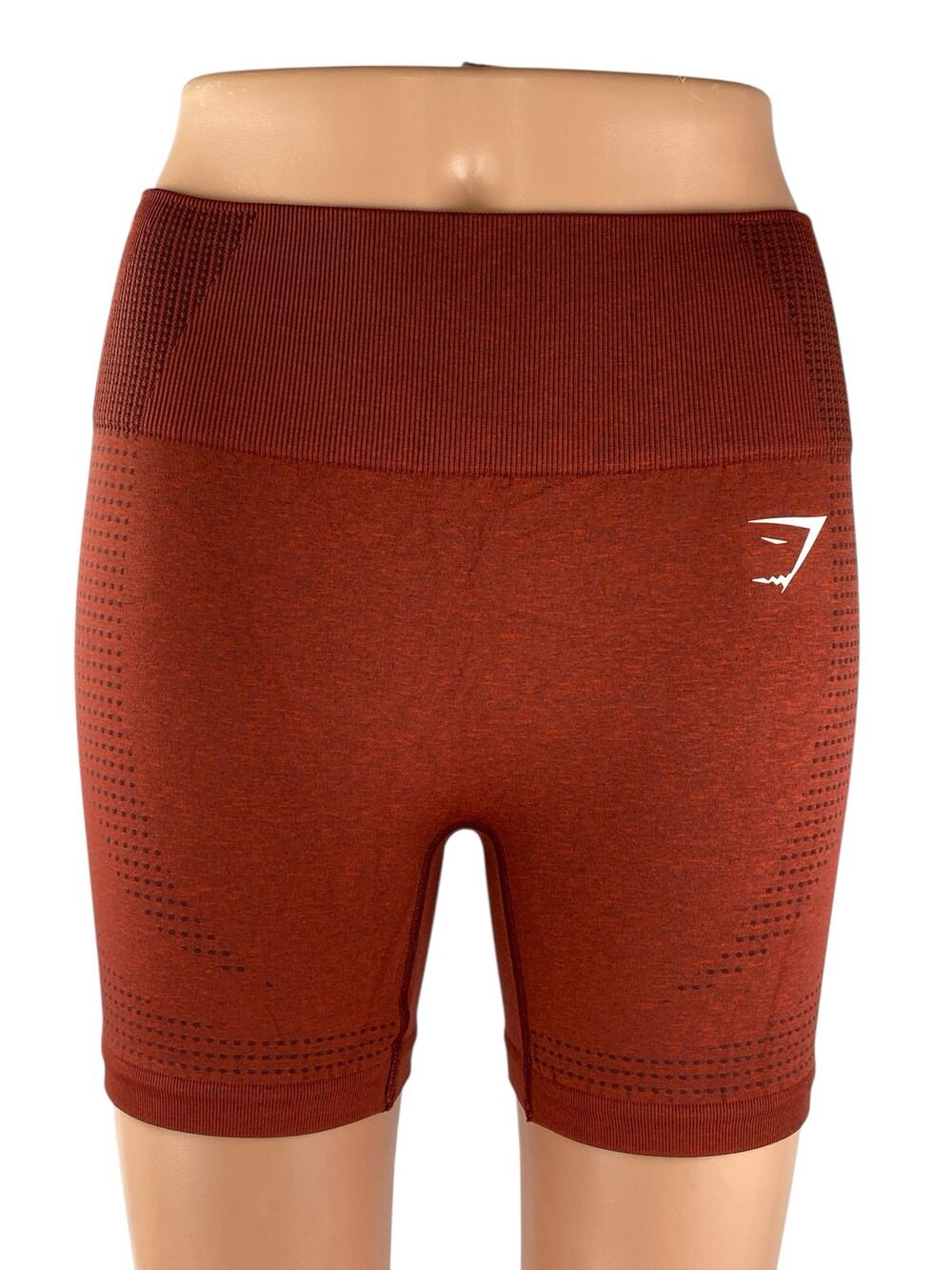 Gymshark Vital Seamles Red High Rise Yoga Athletic Running Biker Shorts Size S
